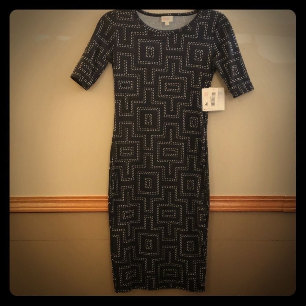 NWT Geometric LuLaRoe Julia Sz XXS - Picture 1 of 7